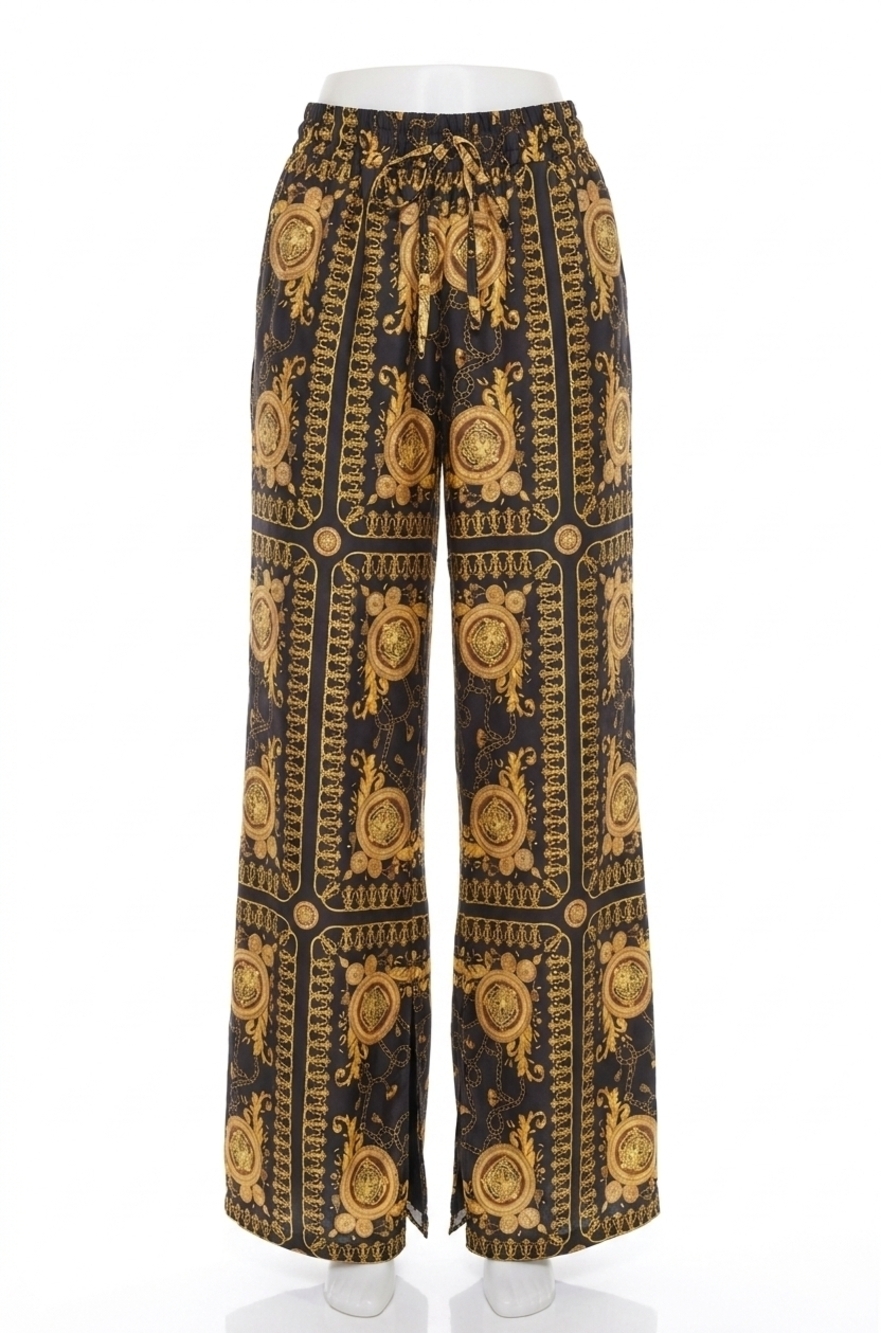 NEW ALDEN ADAIR penny pant in black & gold